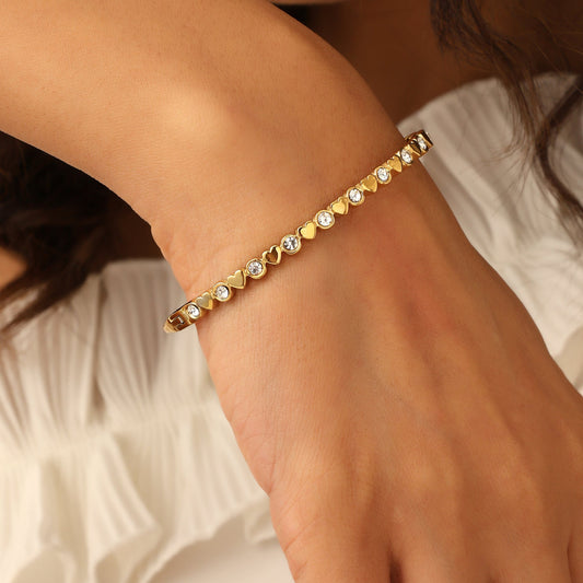 Heart & Sparkles Bangle
