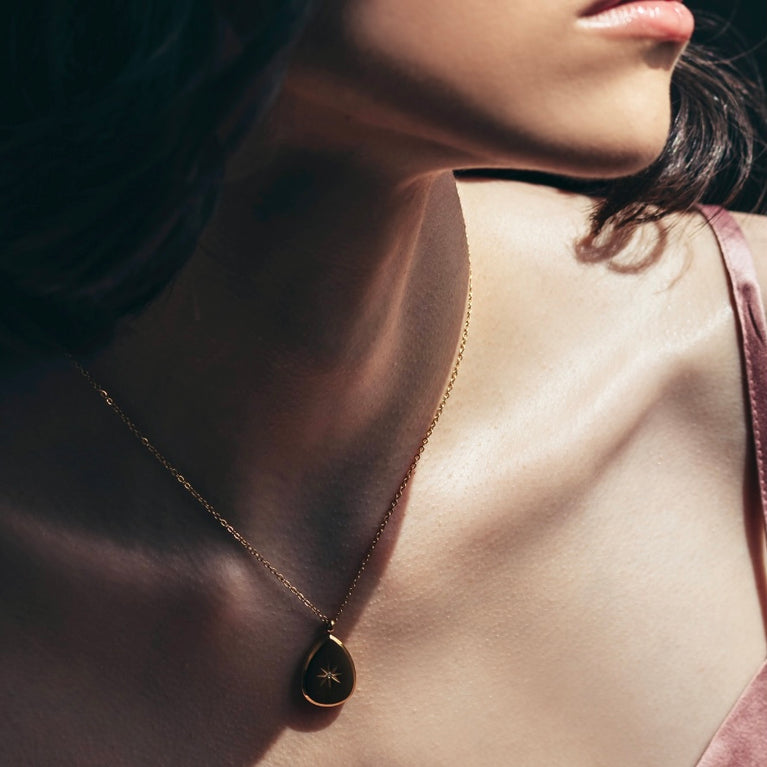 Teardrop North Star Necklace