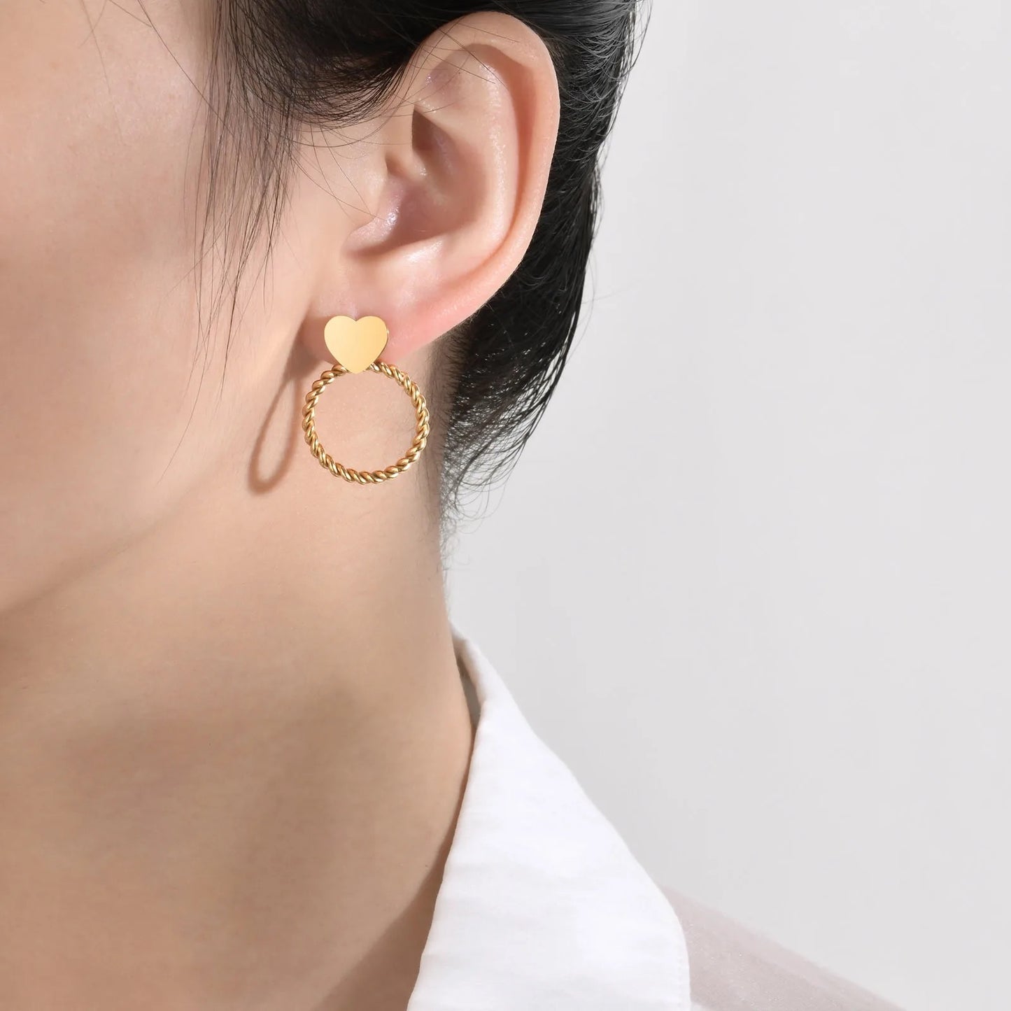 Heart Hoop Earrings