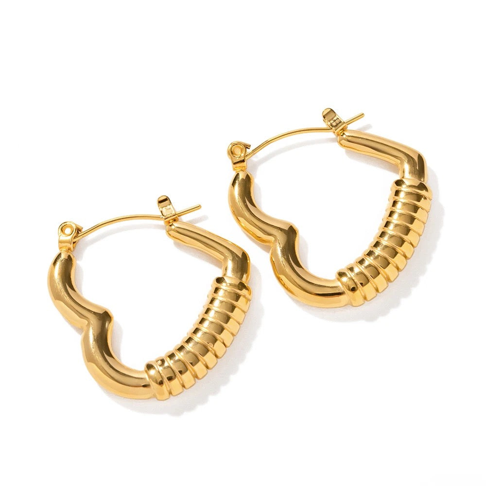 Twisted Heart Earrings