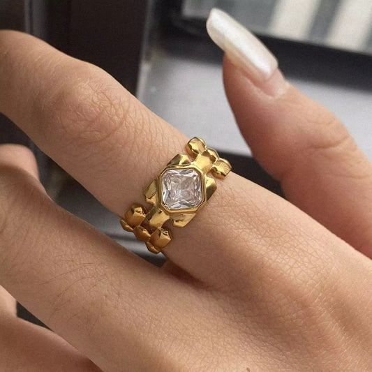 Square Diamond Ring