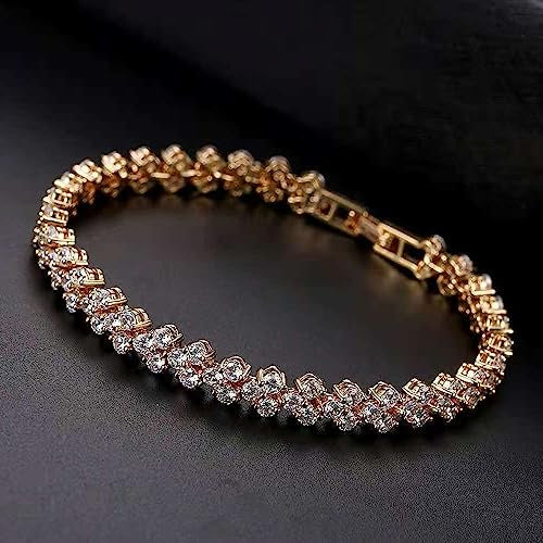 Heart Shaped Tennis Bracelet