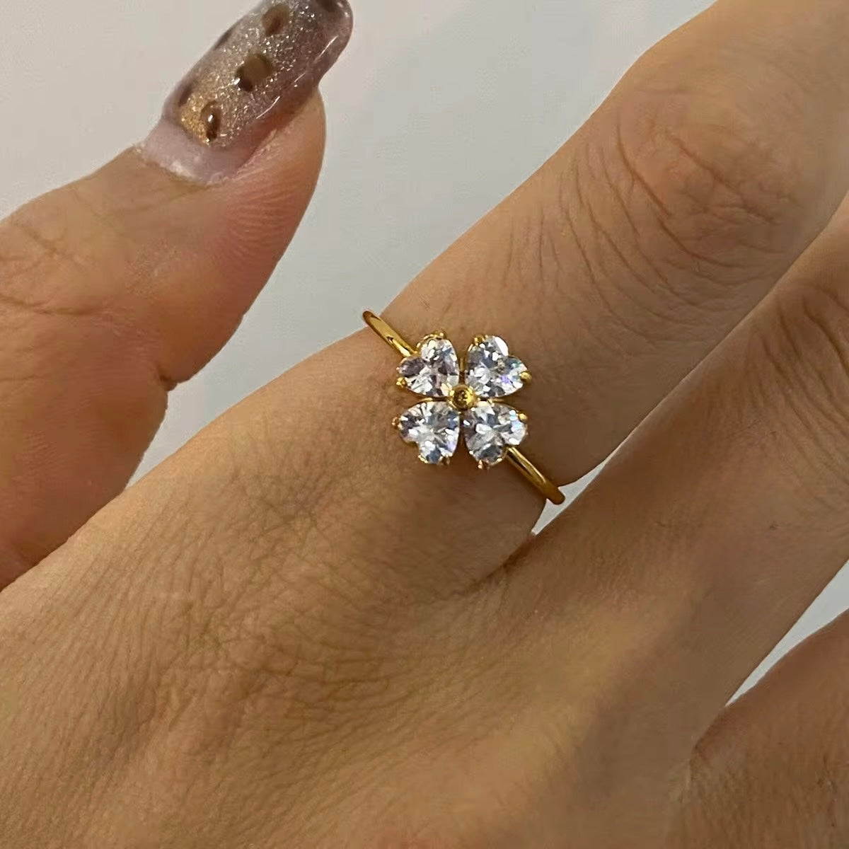 3 Clover Ring Stack Set