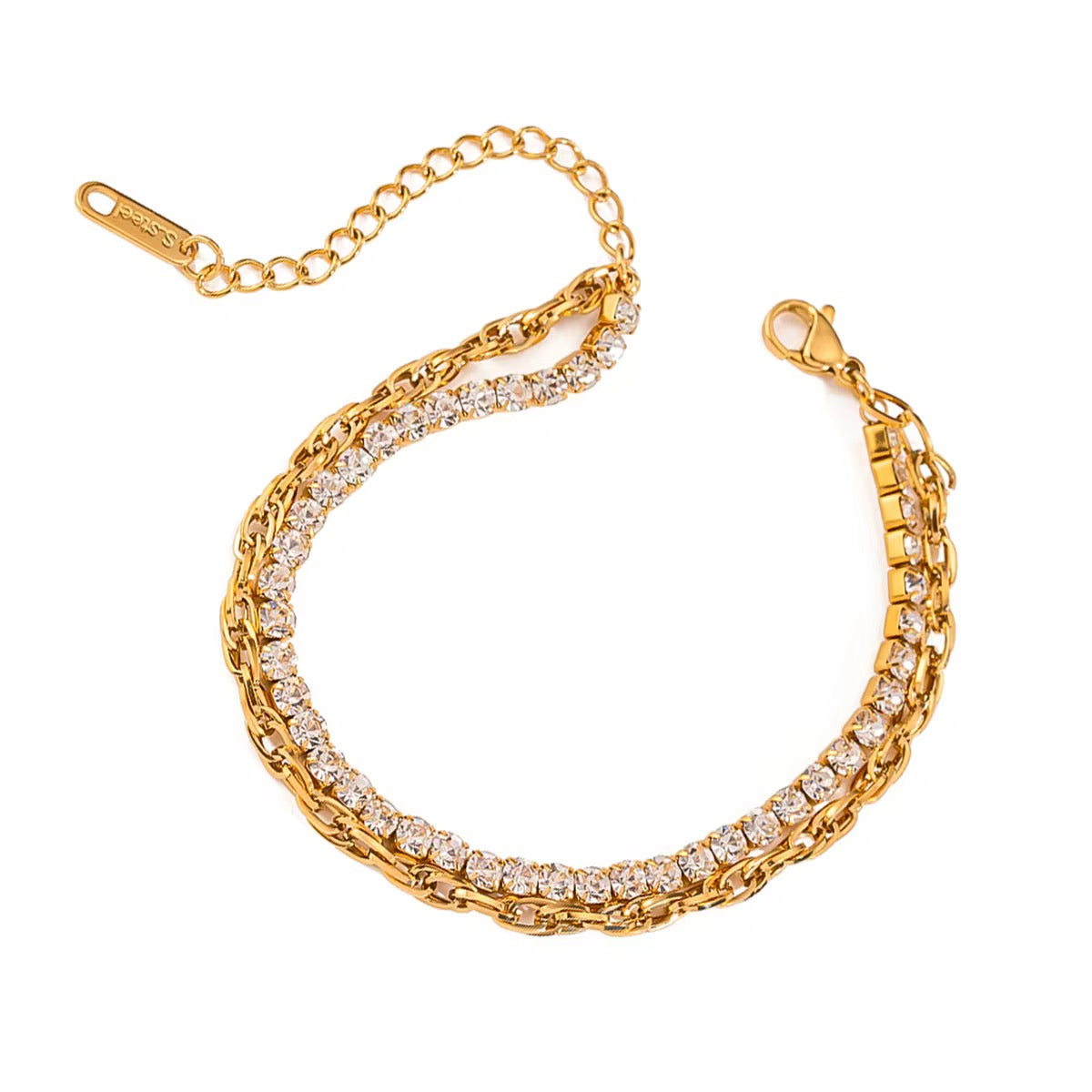 Double Layer Tennis Bracelet