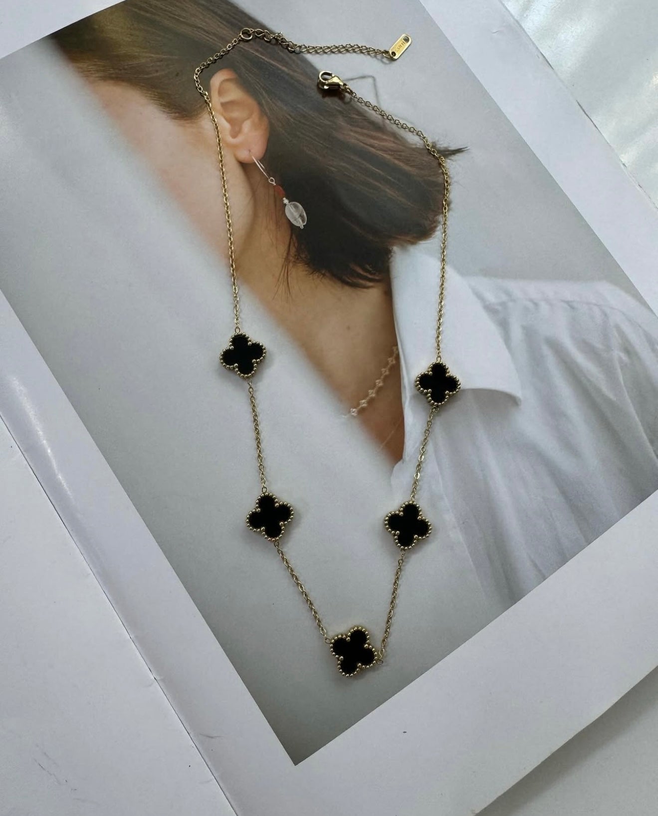 Van Cleef 5-Clover Necklace (Alhambra Inspired)