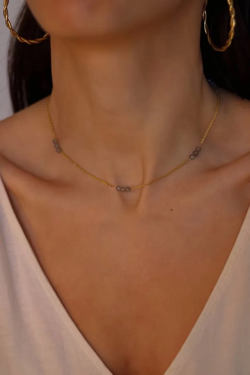 Purple Beads Necklace