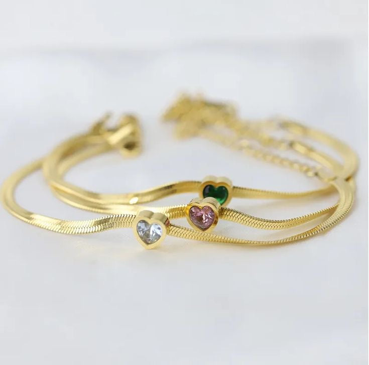 Heart Herringbone Bracelet