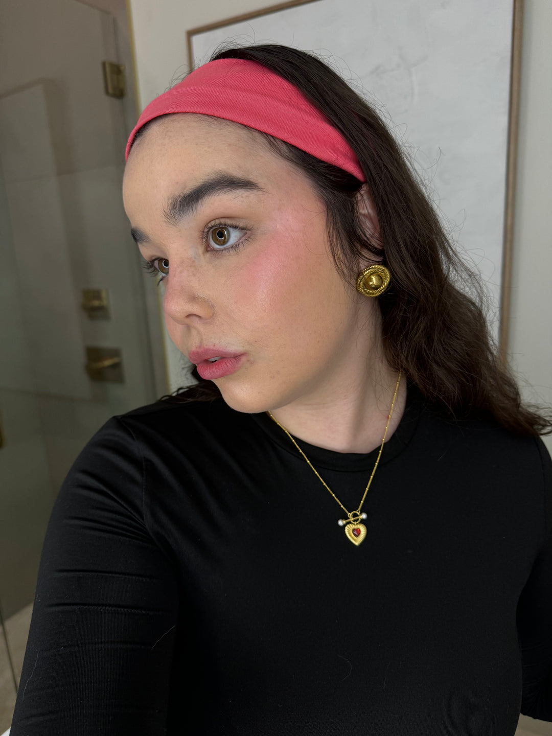 Red Heart Clasp Necklace
