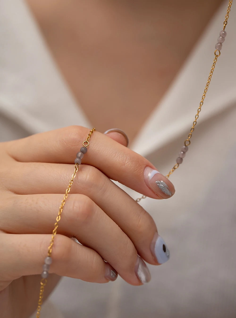 Purple Beads Necklace