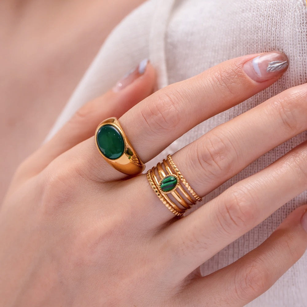 Green Multi-Layer Ring