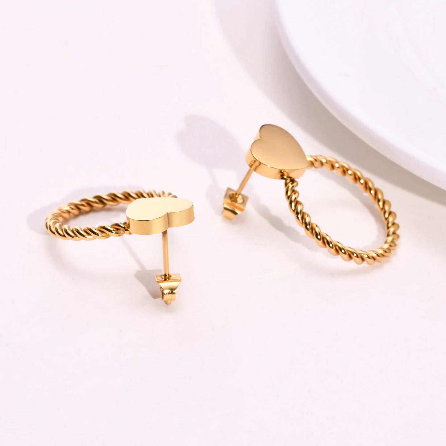 Heart Hoop Earrings