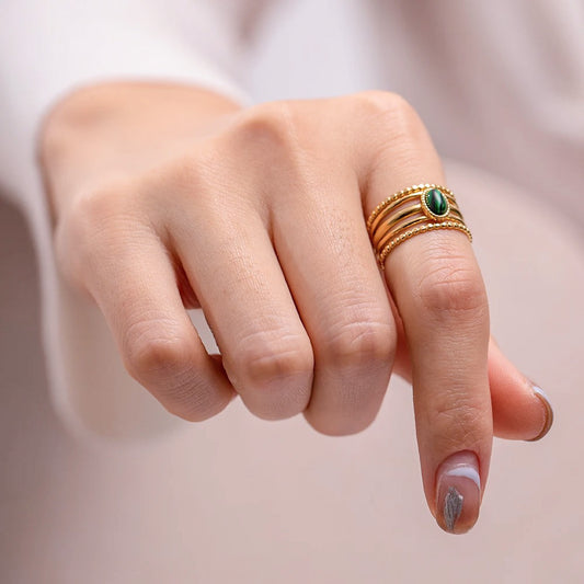 Green Multi-Layer Ring