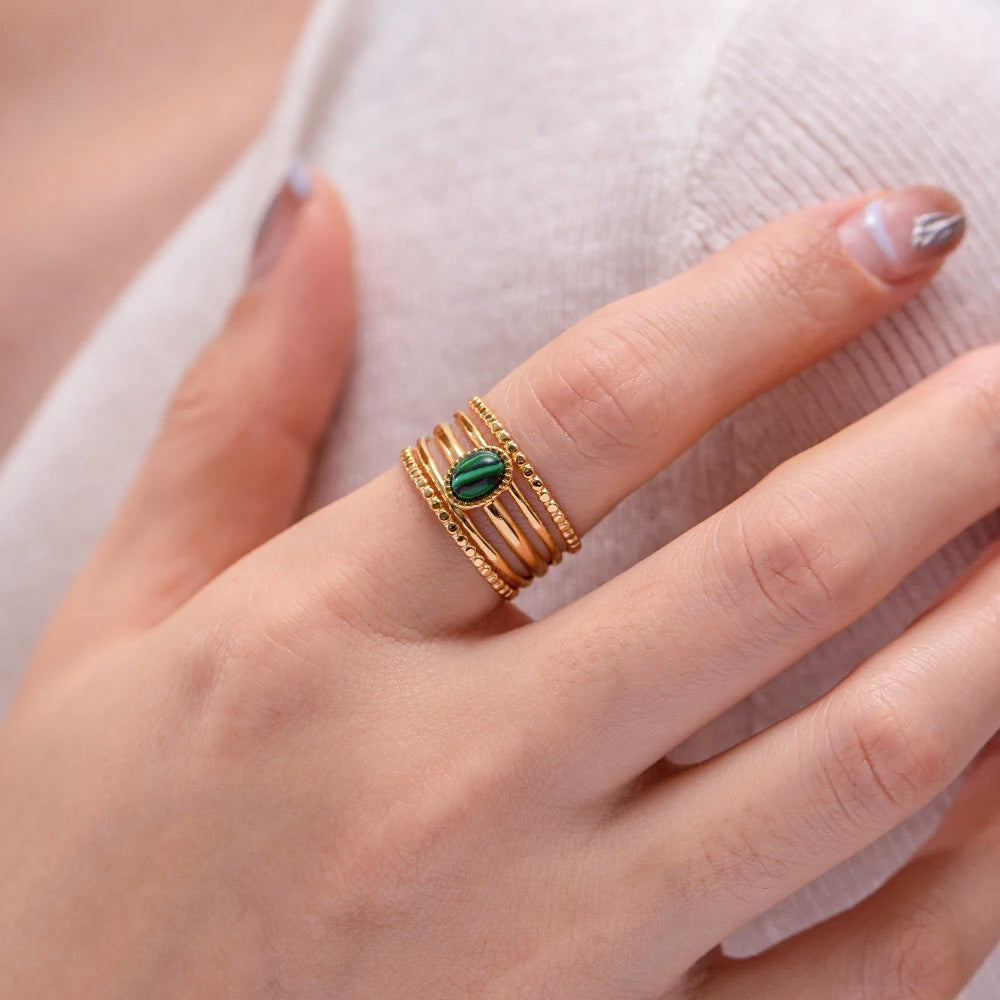 Green Multi-Layer Ring