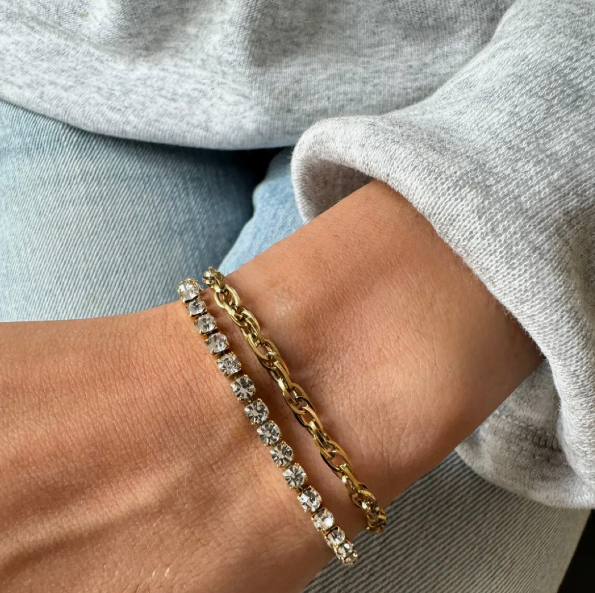 Double Layer Tennis Bracelet