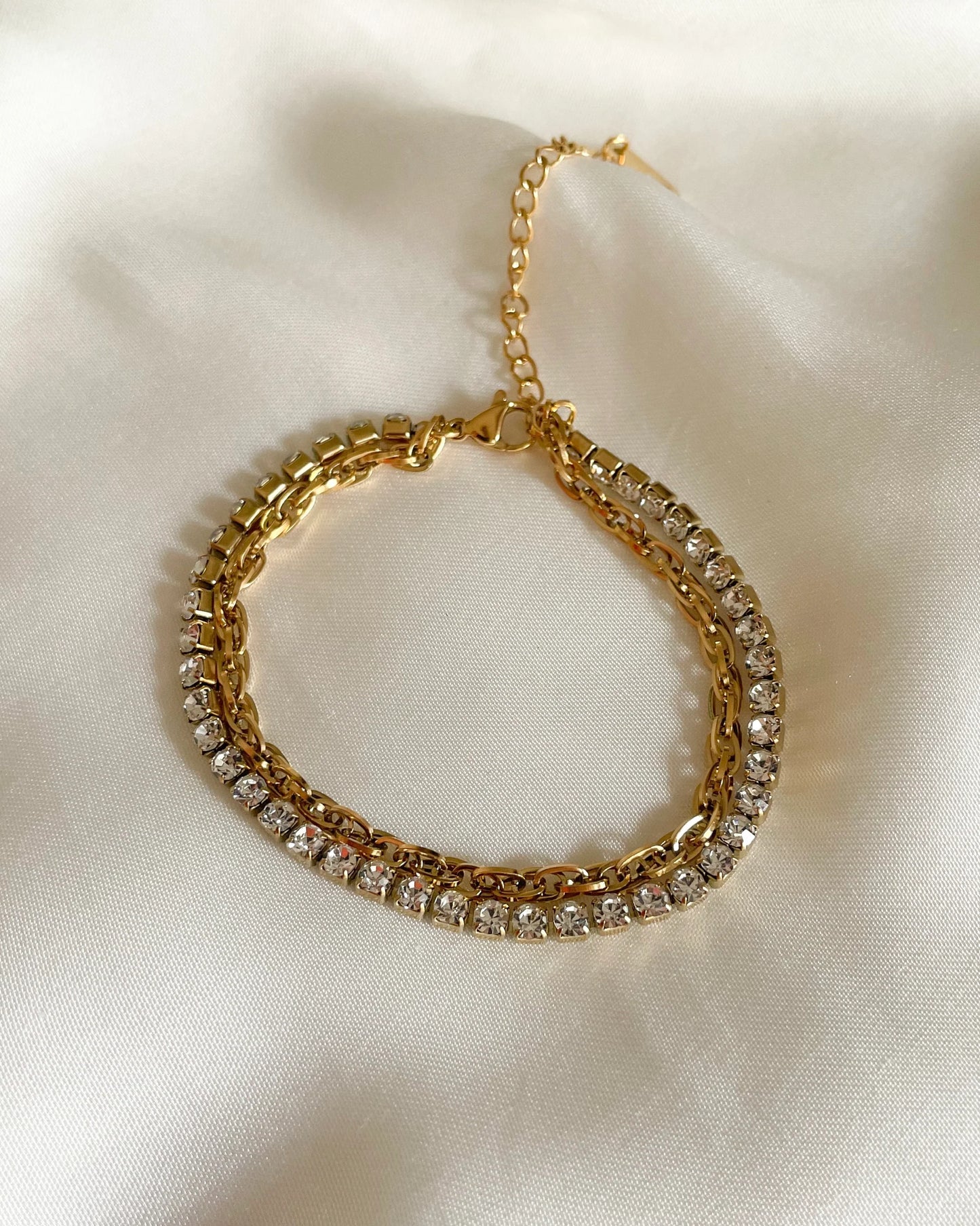 Double Layer Tennis Bracelet