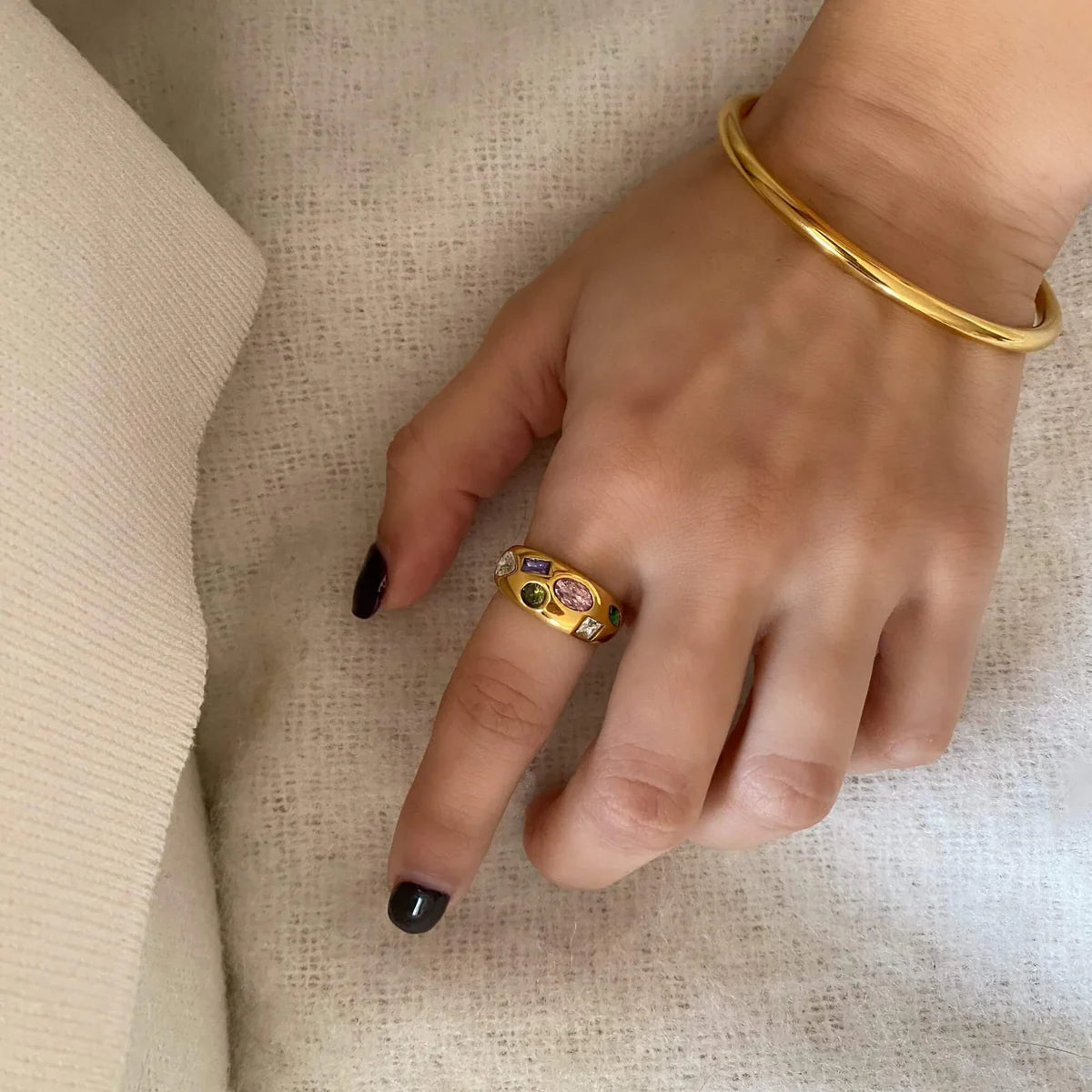 Colorful Chunky Ring