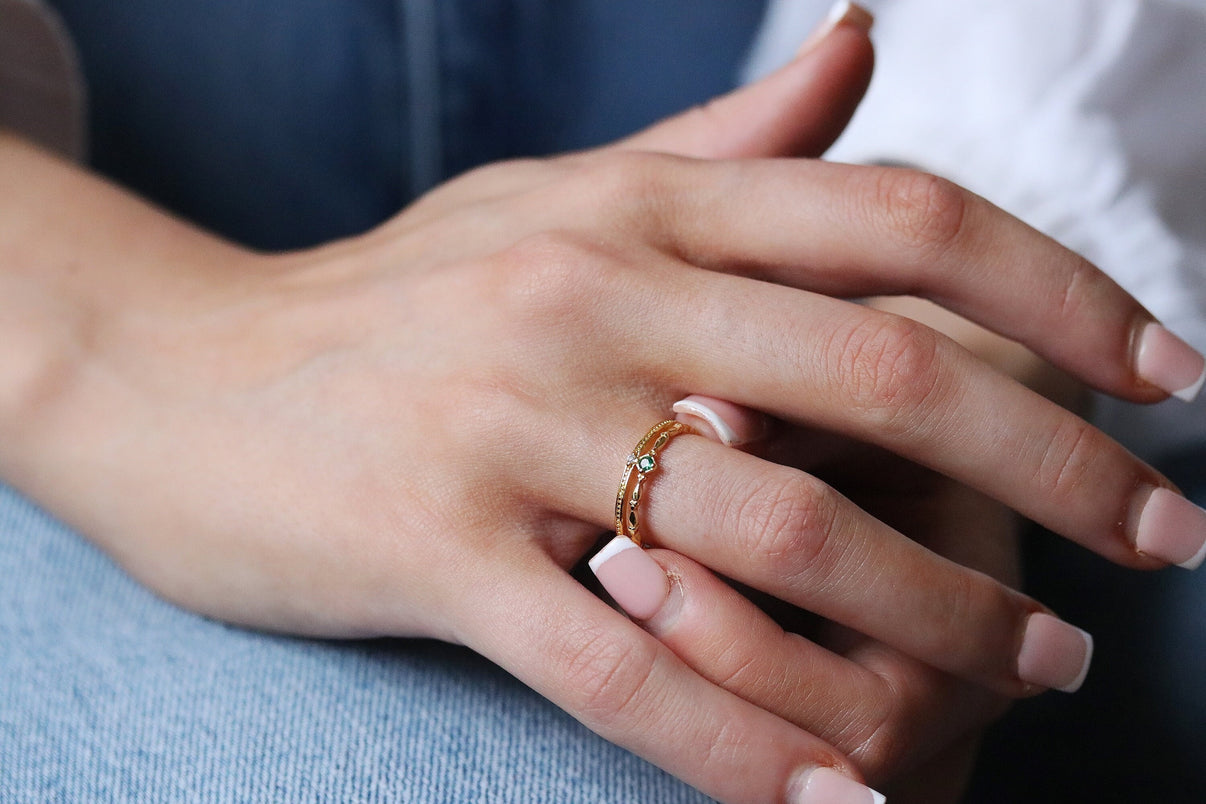 Green Crown Ring
