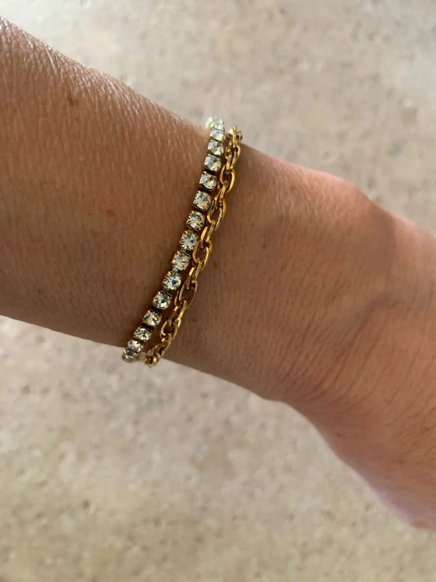 Double Layer Tennis Bracelet