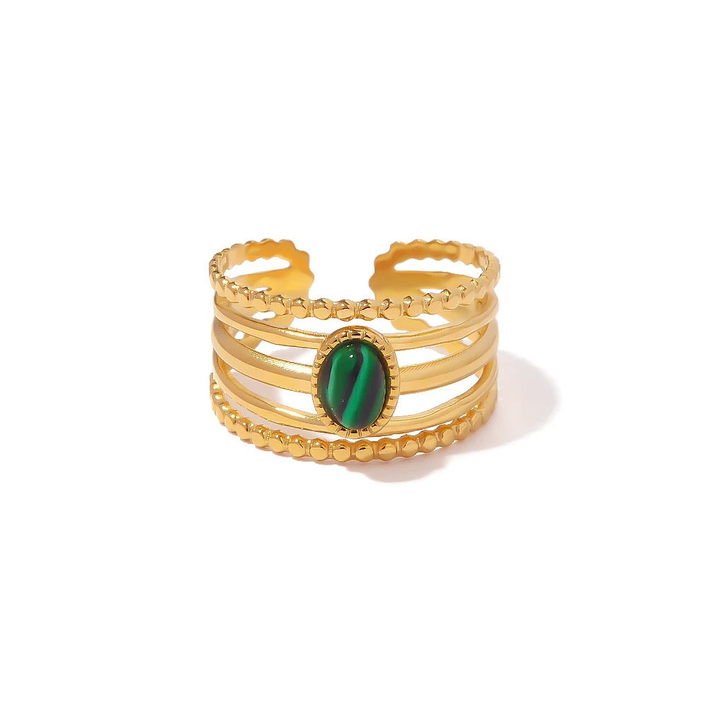 Green Multi-Layer Ring