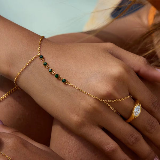 Emerald Hand Chain