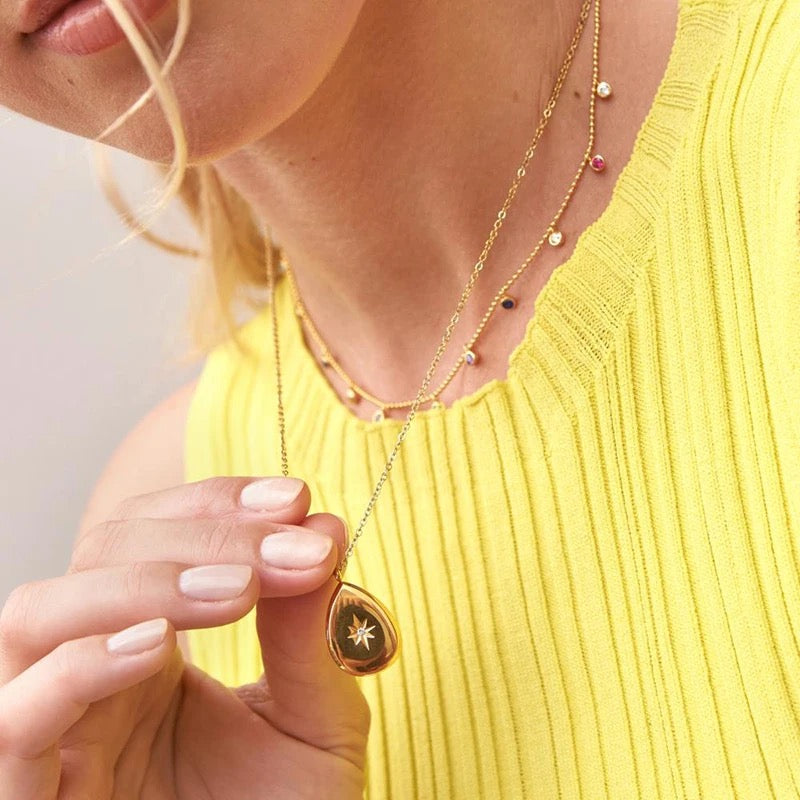 Teardrop North Star Necklace