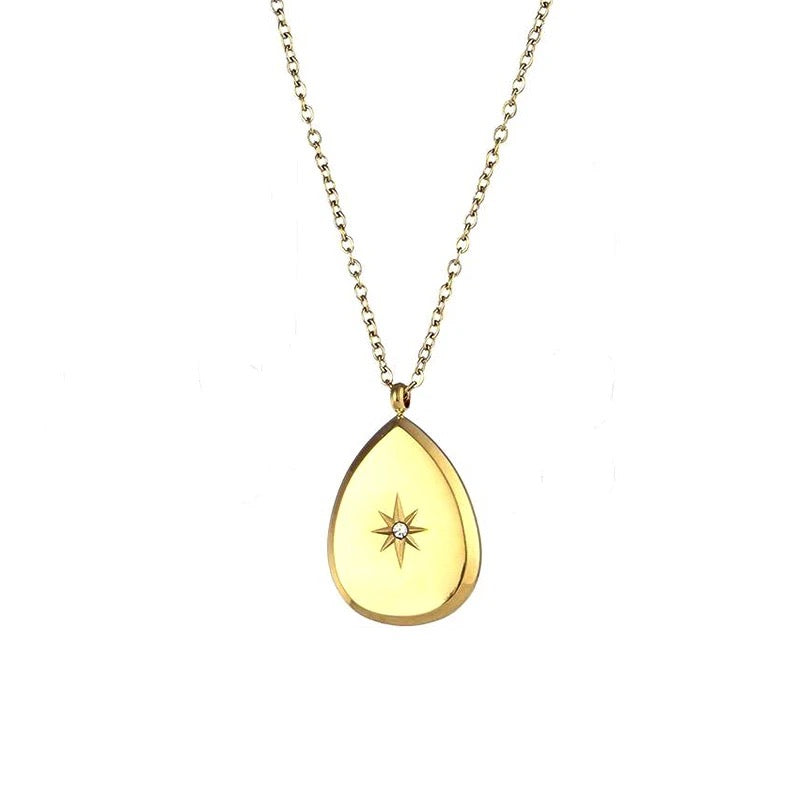 Teardrop North Star Necklace
