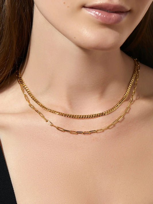 Cuban/Paperlink Linked Necklace