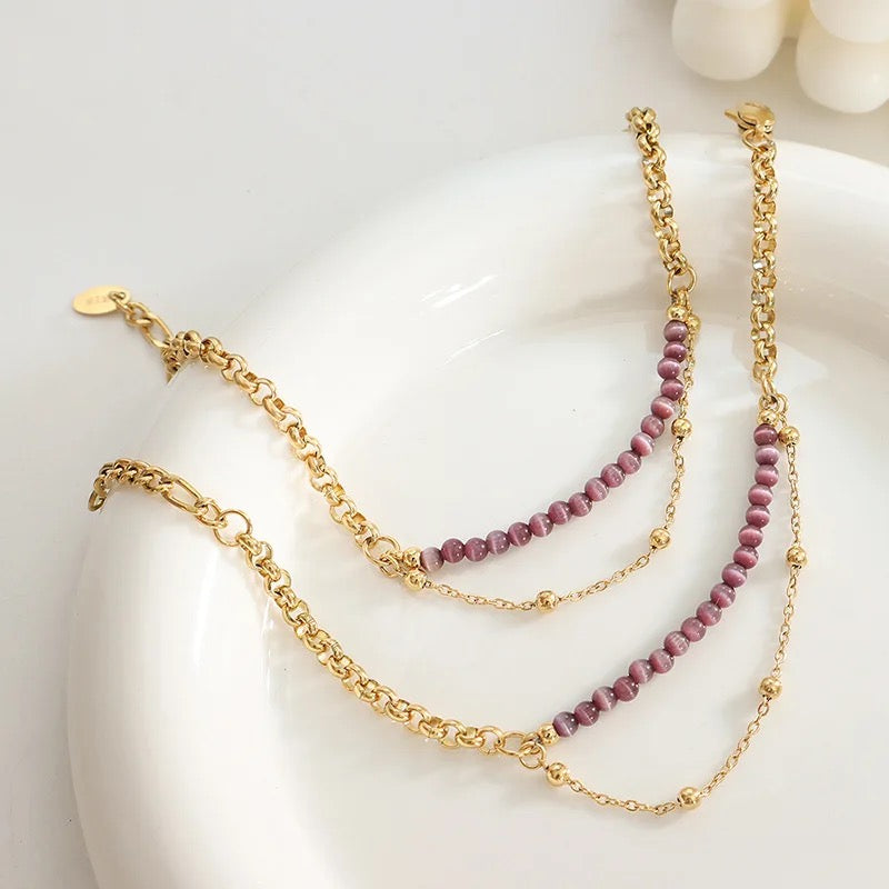 Purple Beads Bracelet