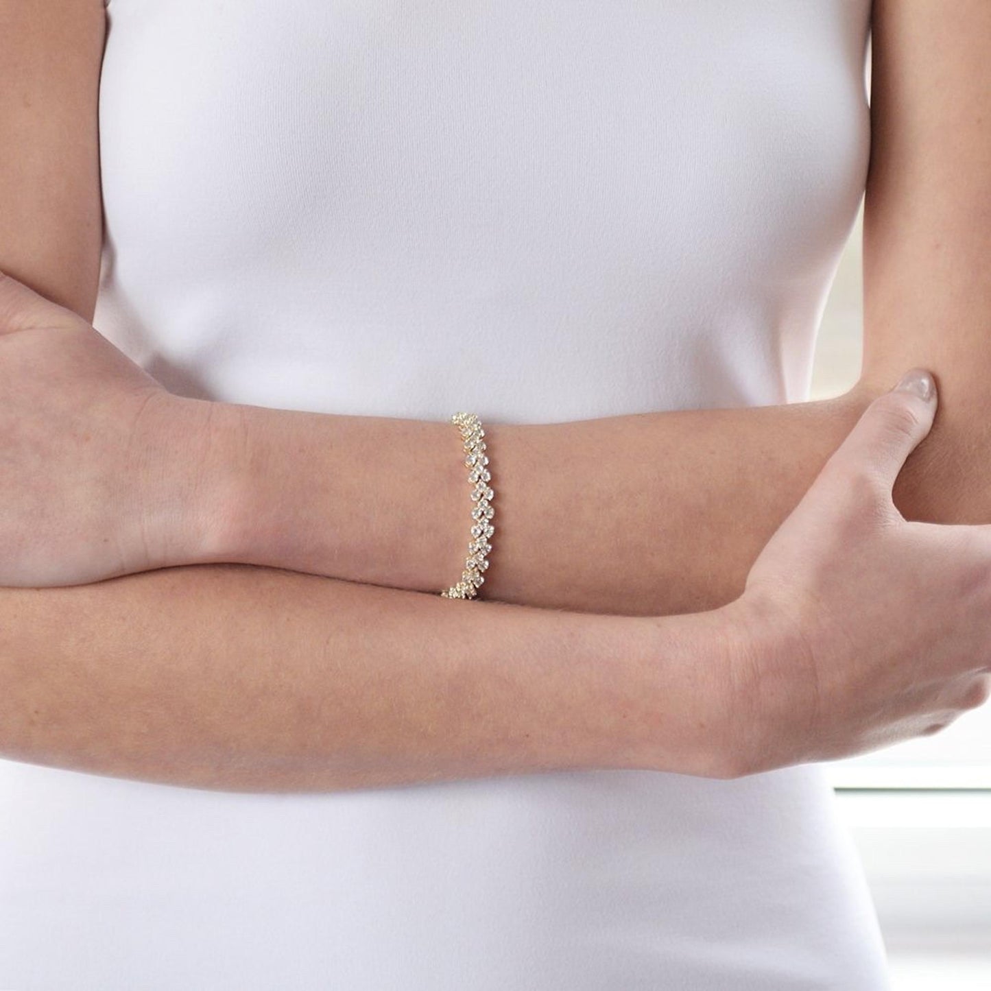 Heart Shaped Tennis Bracelet