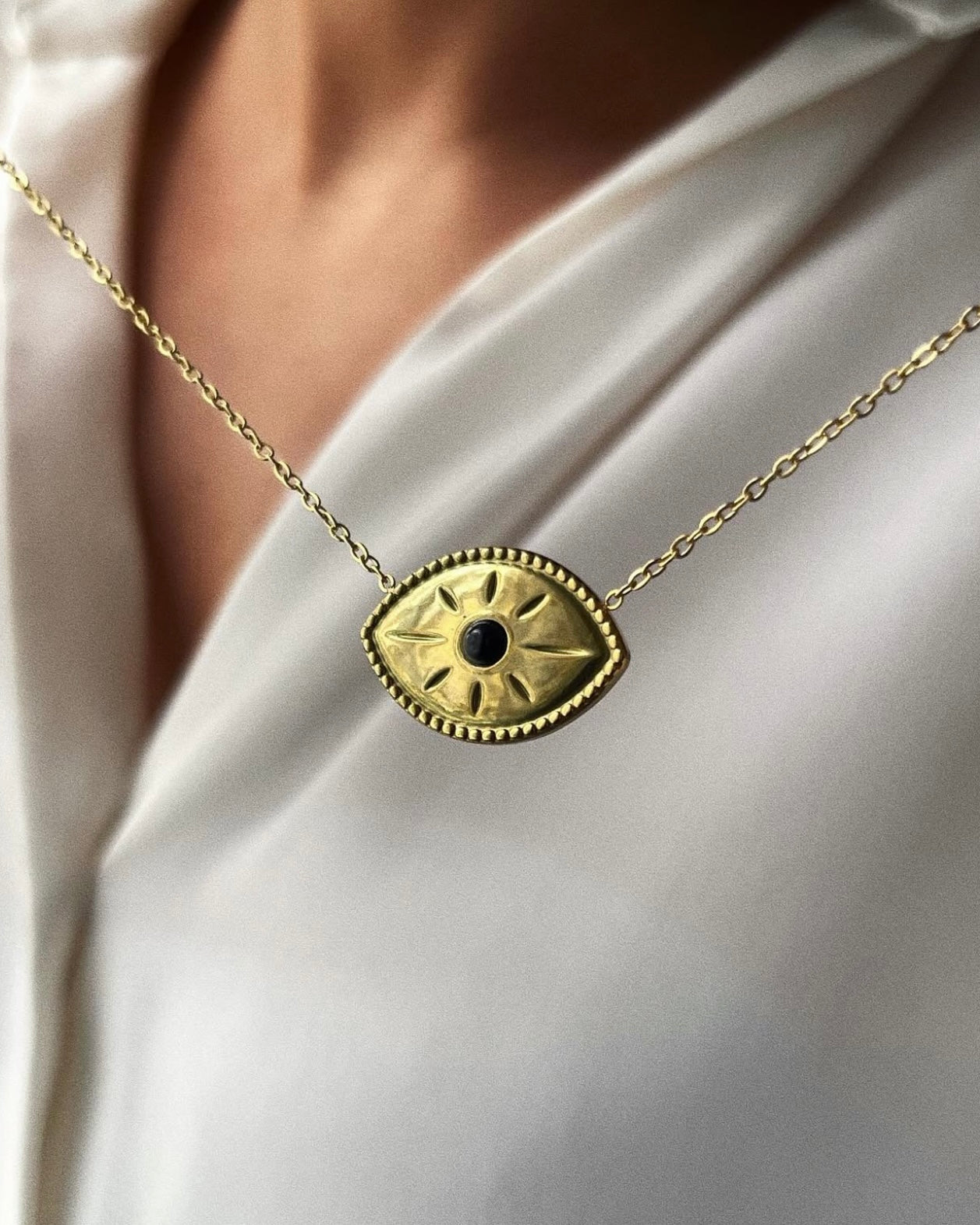 Black Evil Eye Necklace