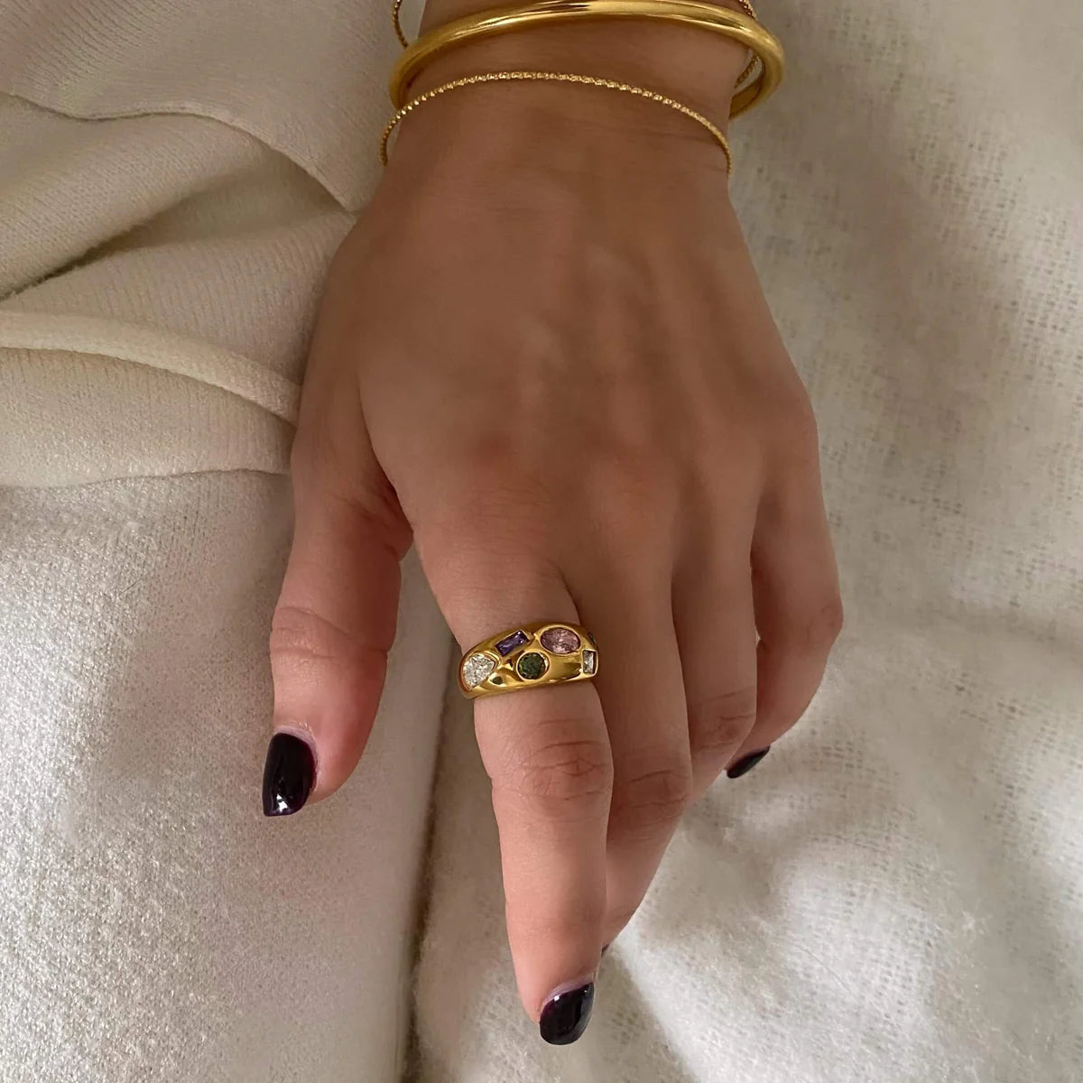 Colorful Chunky Ring