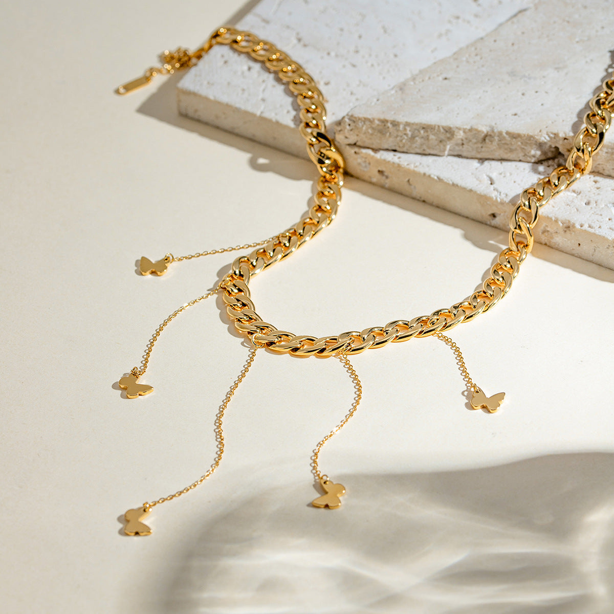 Dangled Butterflies Necklace