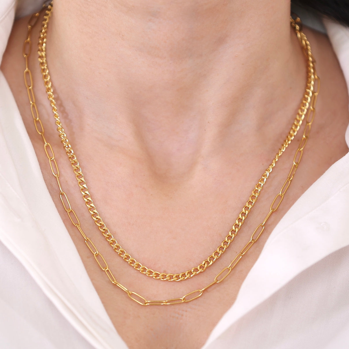 Cuban/Paperlink Linked Necklace