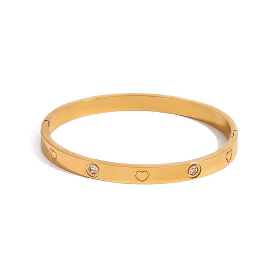 Engraved Heart Classic Bangle