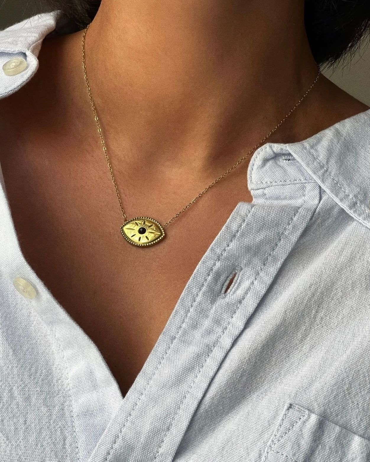 Black Evil Eye Necklace