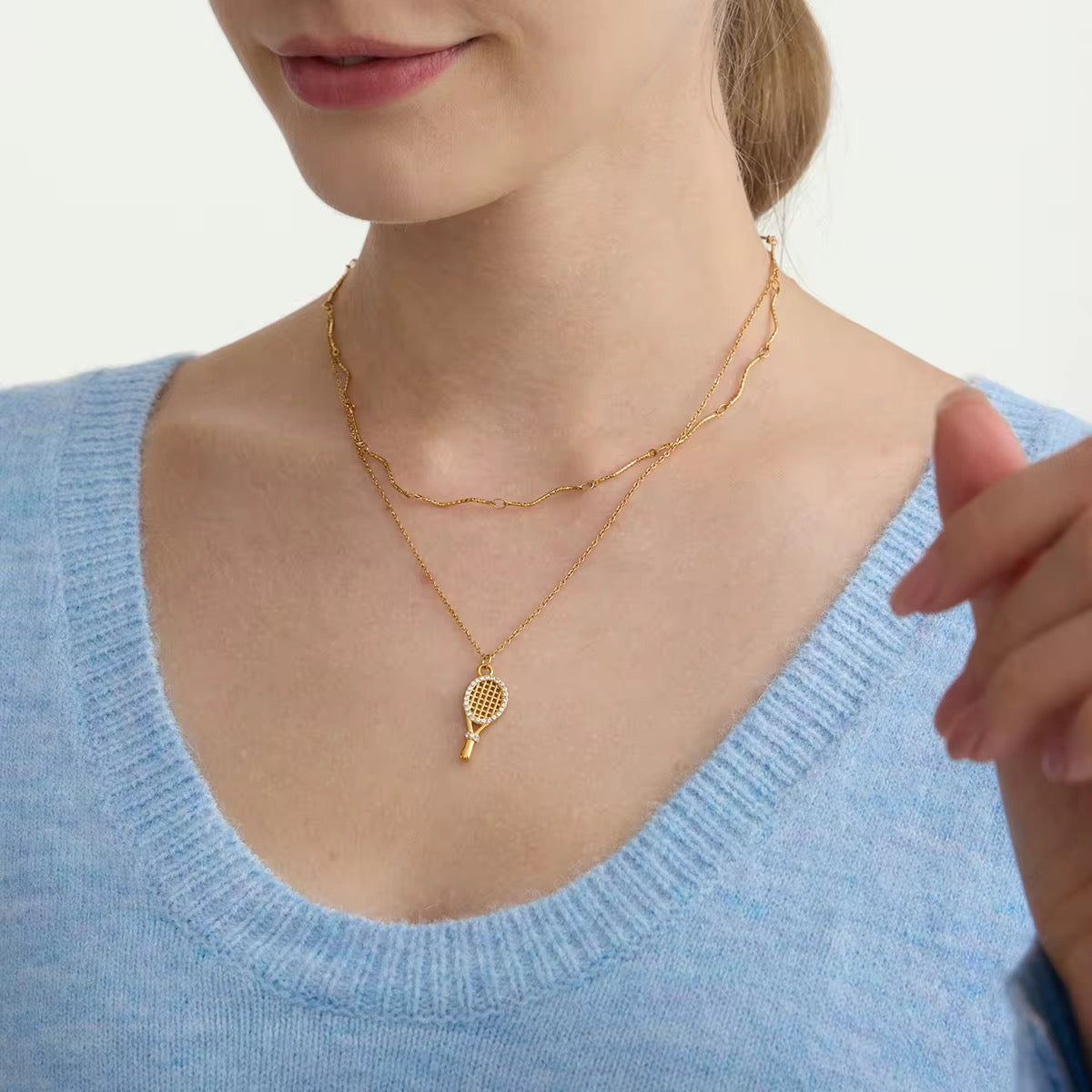 Tennis Racket Necklace