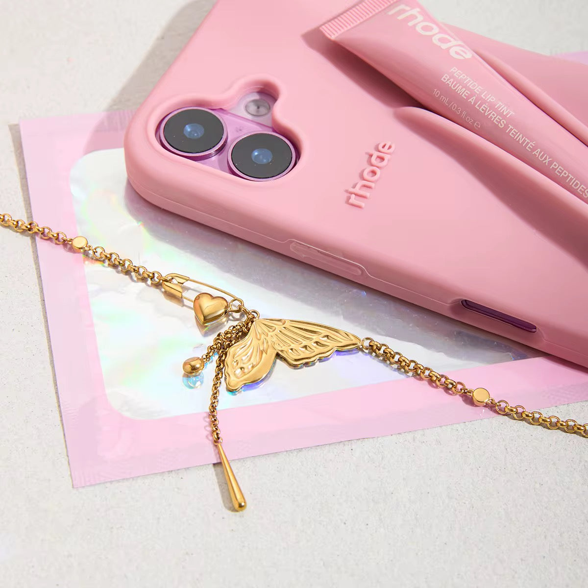 Lucky Butterfly Tassel Necklace