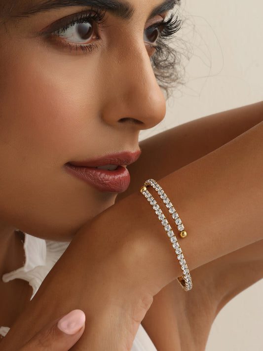 Wrapped Tennis Bangle