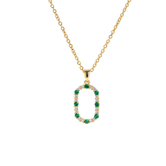Emerald O-Shaped Necklace