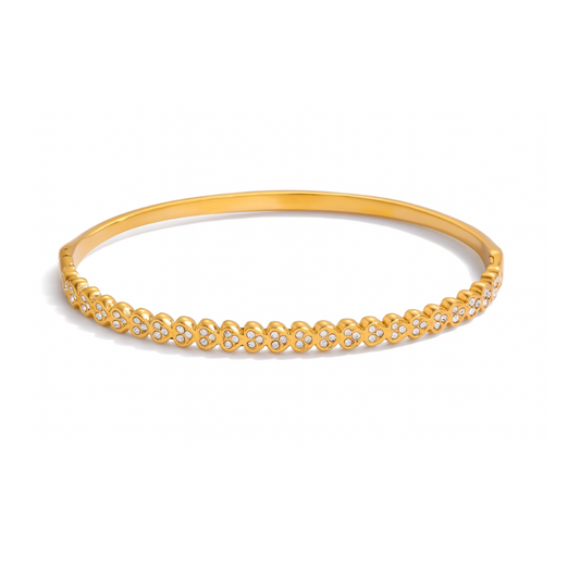 Heart Zircon Bangle