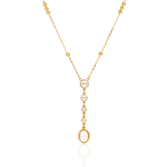 Pearl Line Necklace