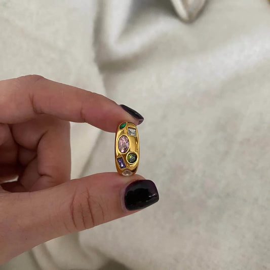 Colorful Chunky Ring