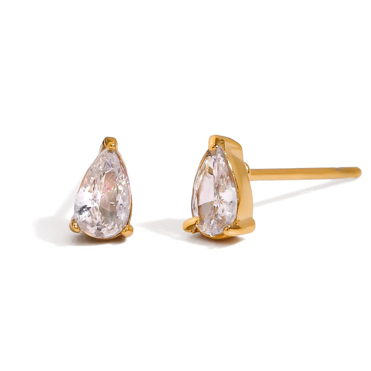 Pear Diamond Stud