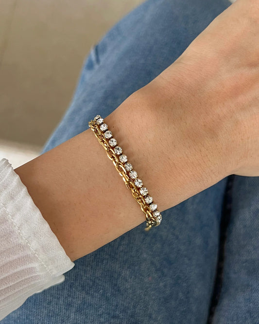 Double Layer Tennis Bracelet