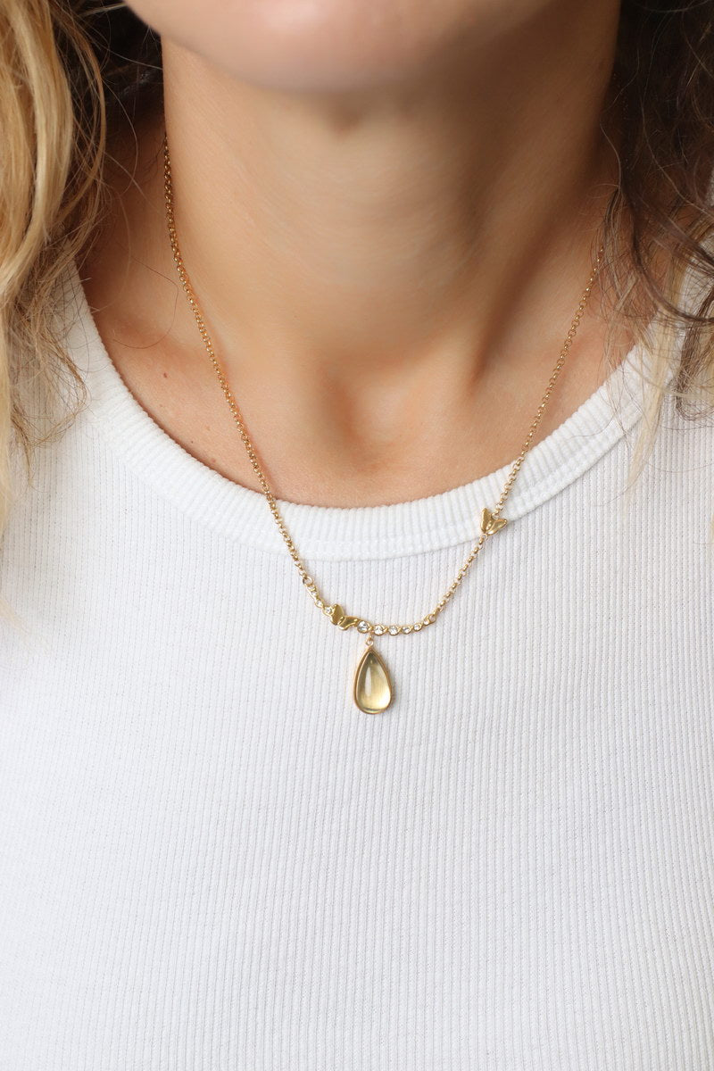 Mint Droplet Necklace