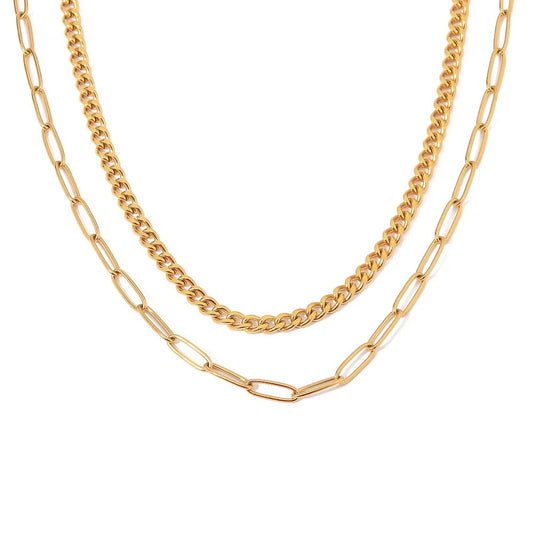 Cuban/Paperlink Linked Necklace
