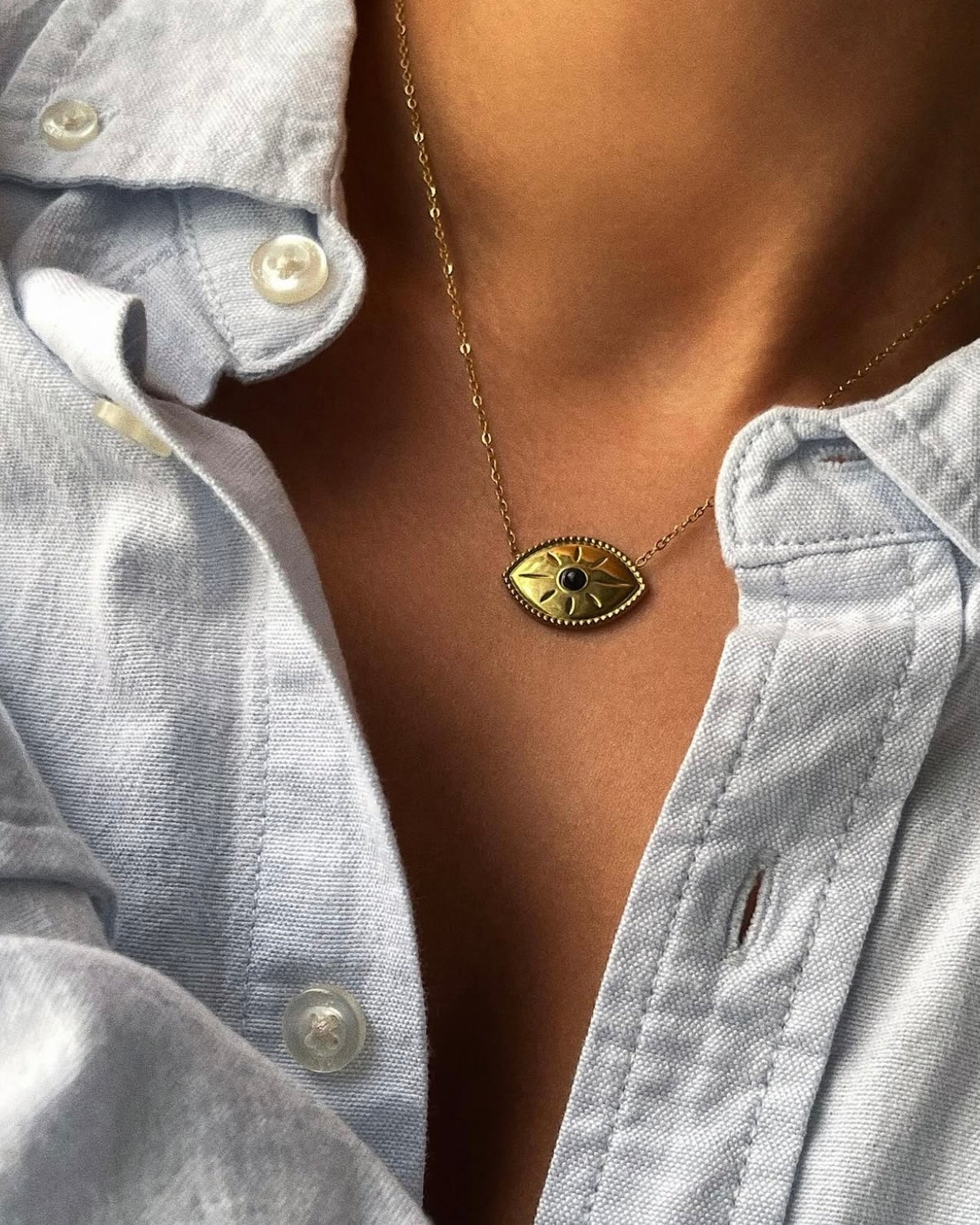 Black Evil Eye Necklace