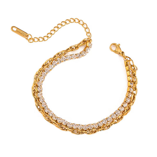 Double Layer Tennis Bracelet