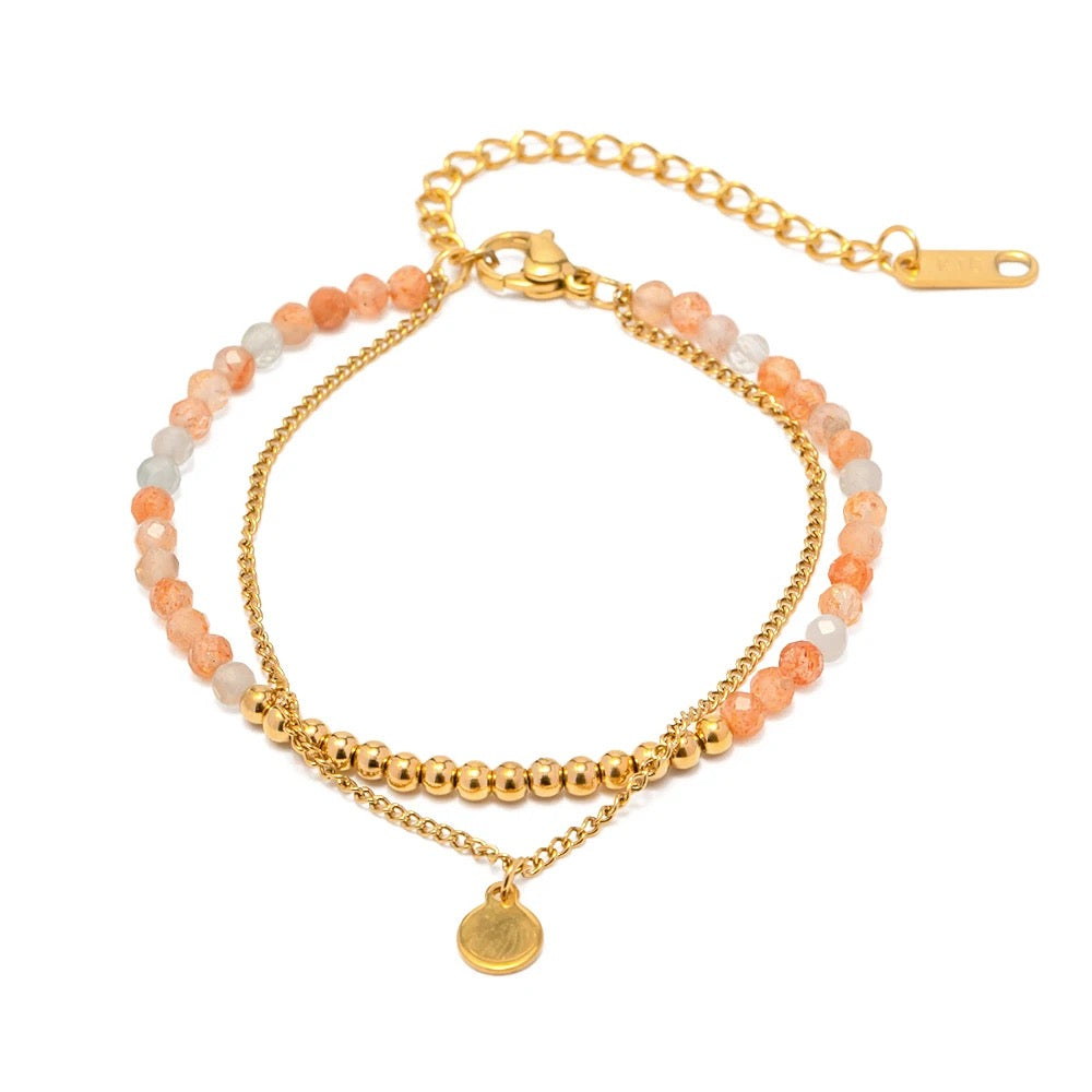 Sunstone Beads Bracelet