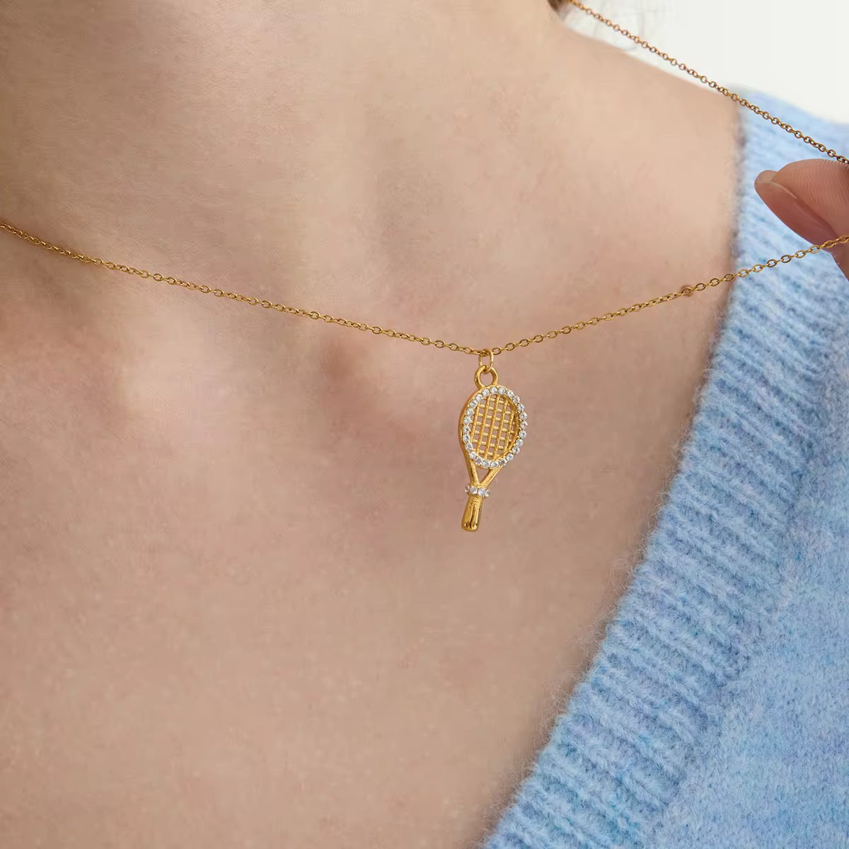 Tennis Racket Necklace